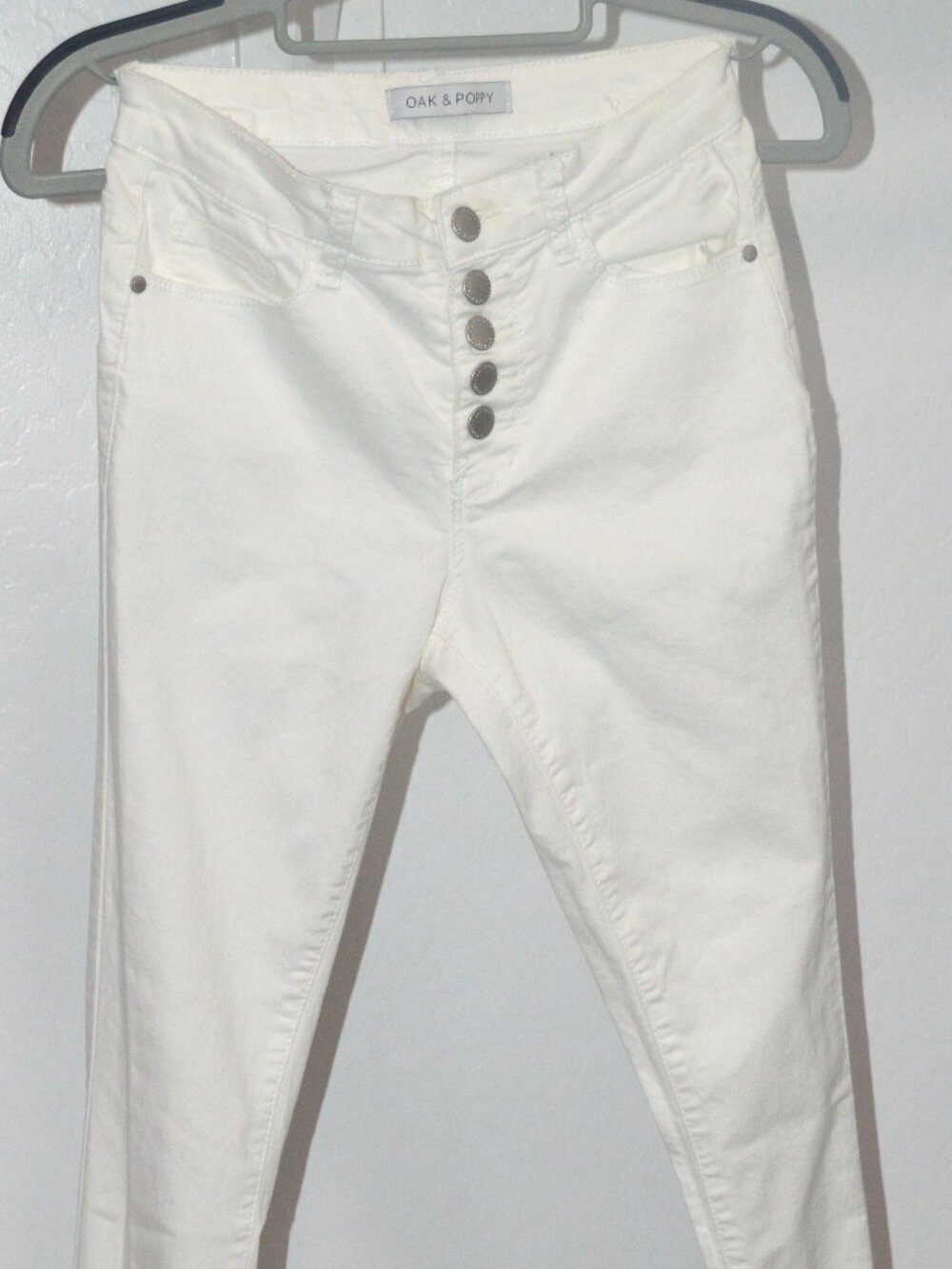Oak & Poppy Women's Jeans Size 2 – White Skinny – New